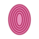 Chloes Creative Cards Metal Die Set - 8x8" Dainty Ovals