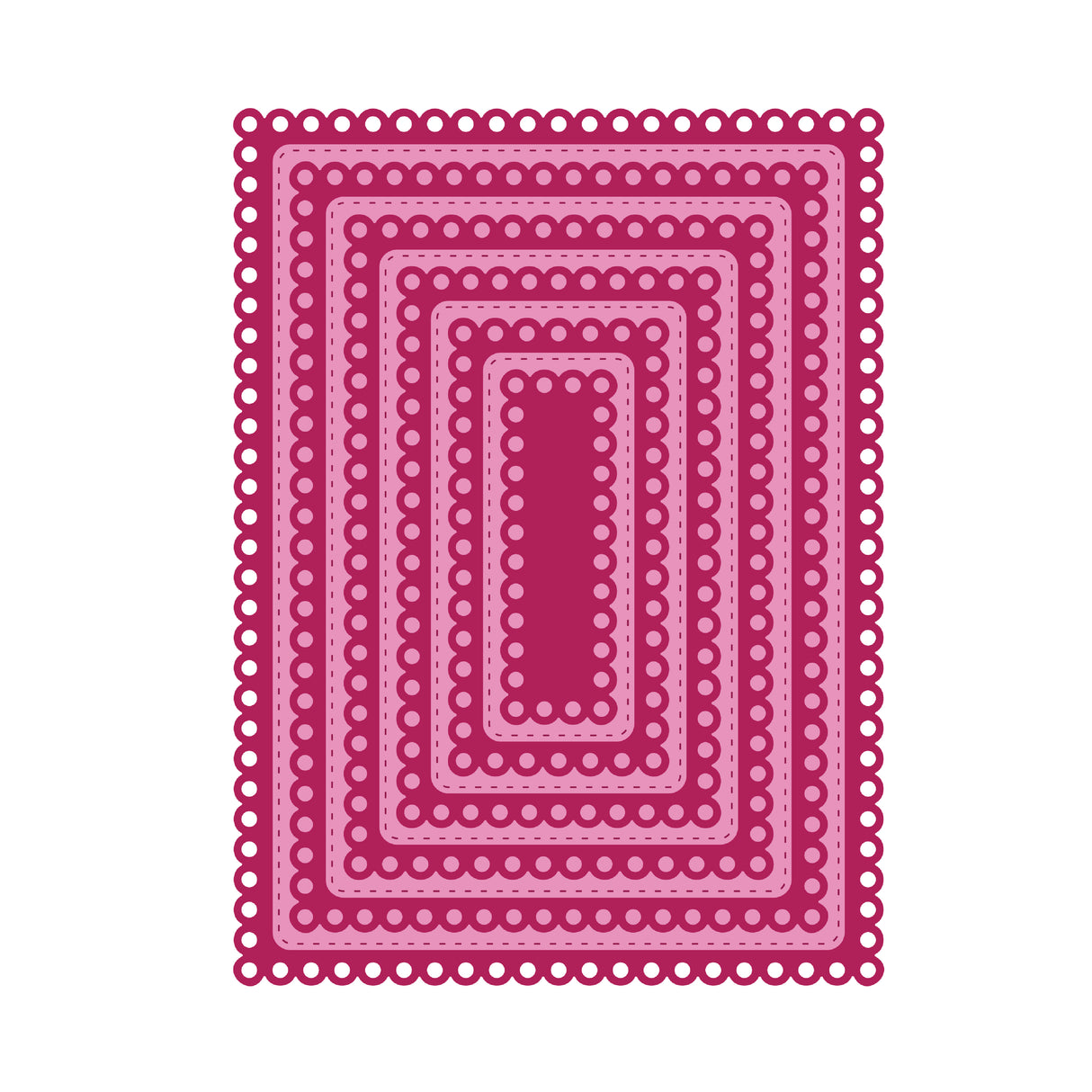 Chloes Creative Cards Metal Die Set - 8x8" Dainty Rectangles