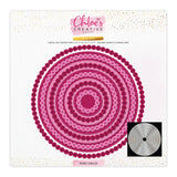 Chloe's Creative Cards 8x8 Pearly Ovals & Circles 8x8 Metal Die Set and Jewel Bundle