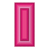 Ensemble de matrices en métal pour cartes créatives de Chloé - Rectangle festonné et percé DL