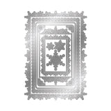 Cartes créatives Chloes - Ensemble de matrices de découpe ovales 8X8 et rectangulaires A5 Snowflake