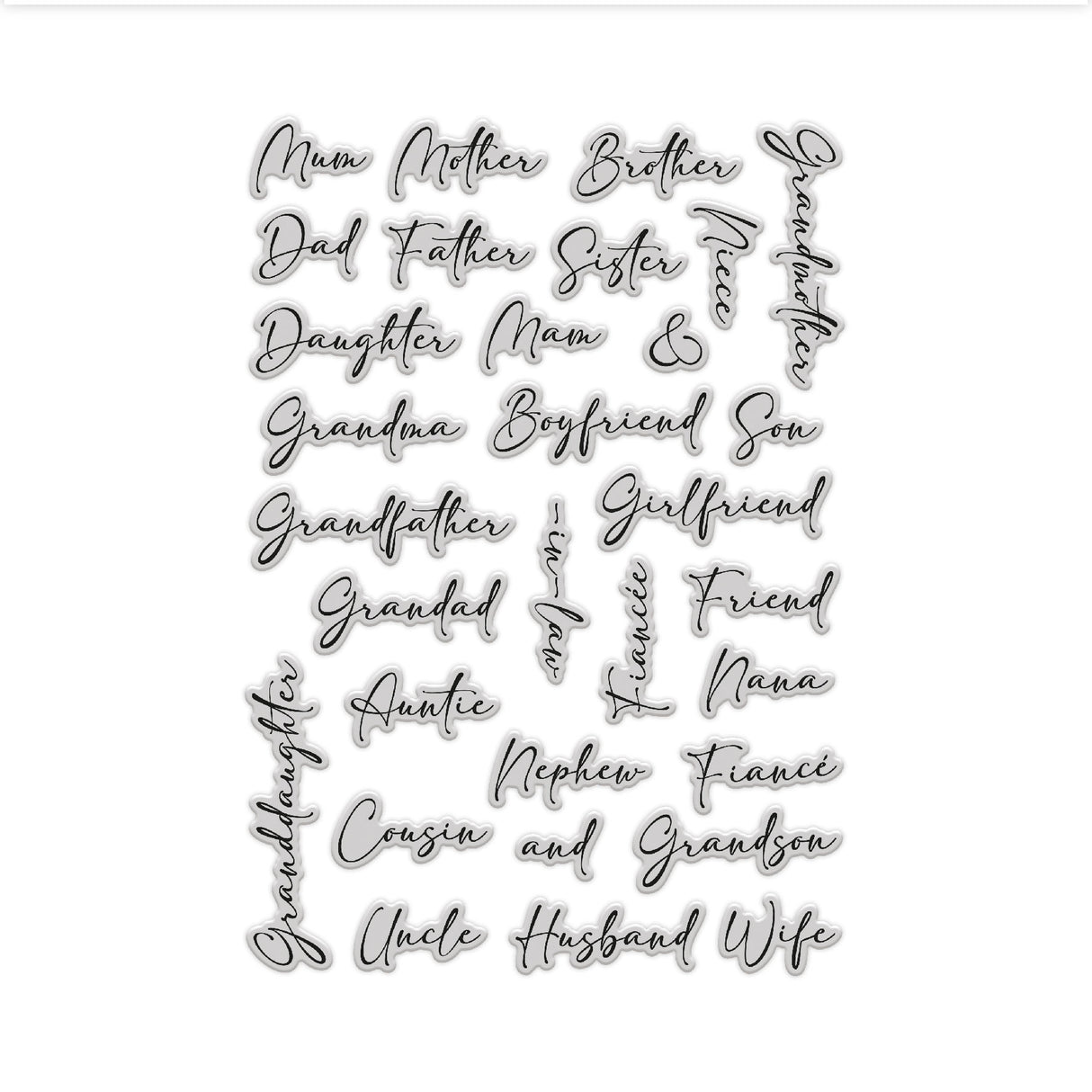 Chloes Creative Cards Photopolymer Stamp Set (A5) - Relatives