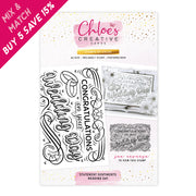 Chloes Creative Cards Photopolymer Stamp Set (A6) - Statement Sentiments Congratulations on your Wedding Day