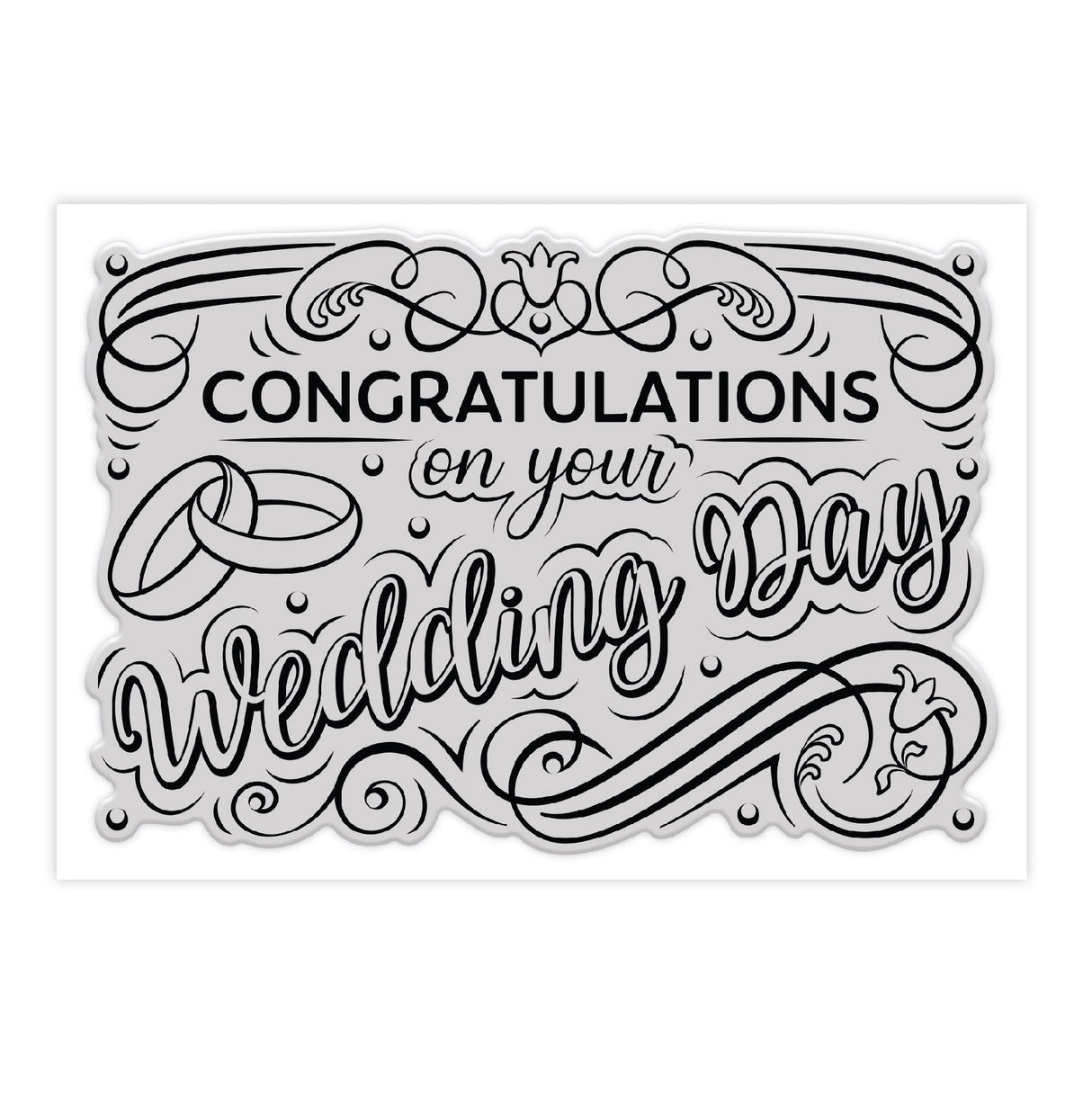 Chloes Creative Cards Photopolymer Stamp Set (A6) - Statement Sentiments Congratulations on your Wedding Day