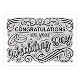 Chloes Creative Cards Photopolymer Stamp Set (A6) - Statement Sentiments Congratulations on your Wedding Day
