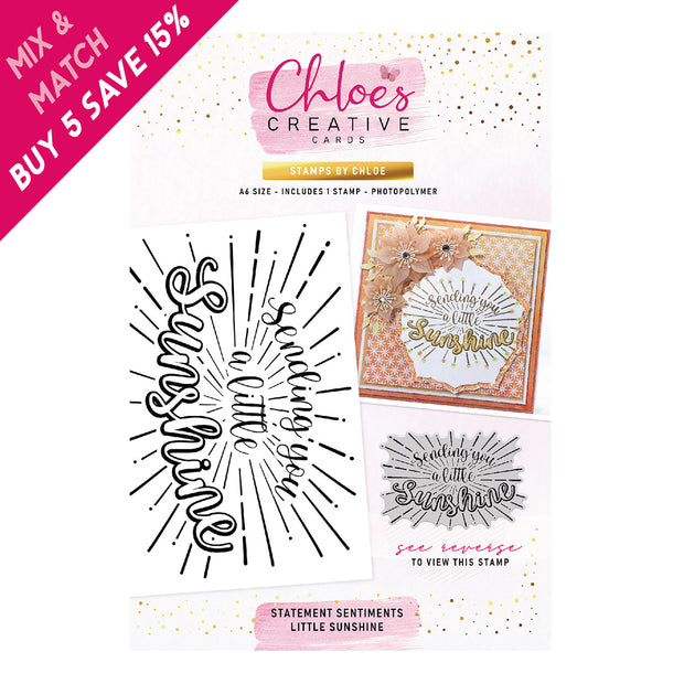 Chloes Creative Cards Photopolymer Stamp Set (A6) - Statement Sentiments Little Sunshine