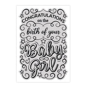 Chloes Creative Cards Photopolymer Stamp Set (A6) - Statement Sentiments Baby Girl
