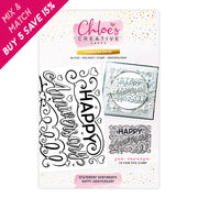 Chloes Creative Cards Photopolymer Stamp Set (A6) - Statement Sentiments Happy Anniversary