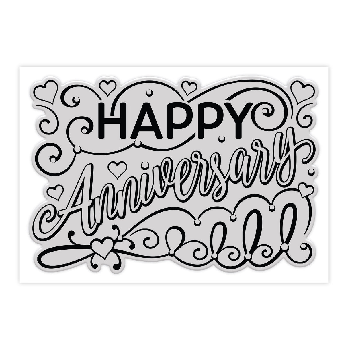 Chloes Creative Cards Photopolymer Stamp Set (A6) - Statement Sentiments Happy Anniversary
