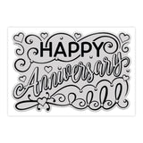 Chloes Creative Cards Photopolymer Stamp Set (A6) - Statement Sentiments Happy Anniversary