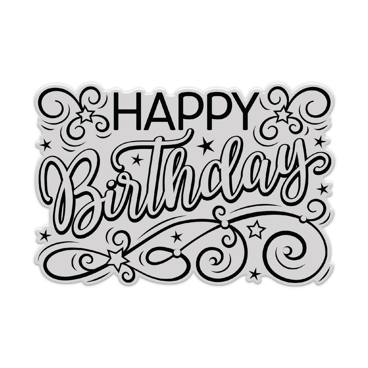 Chloes Creative Cards Photopolymer Stamp Set (A6) - Statement Sentiments Happy Birthday