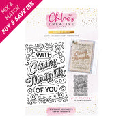 Chloes Creative Cards Photopolymer Stamp Set (A6) - Statement Sentiments Caring Thoughts