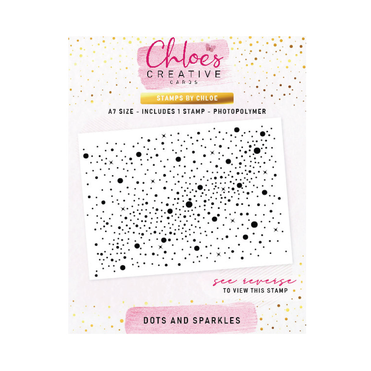 Chloe's Creative Cards Photopolymer Stamp Set (A7) - Dots and Sparkles