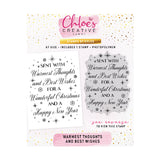 Chloe's Creative Cards Photopolymer-Stempelset (A7) – Herzlichste Gedanken und beste Wünsche