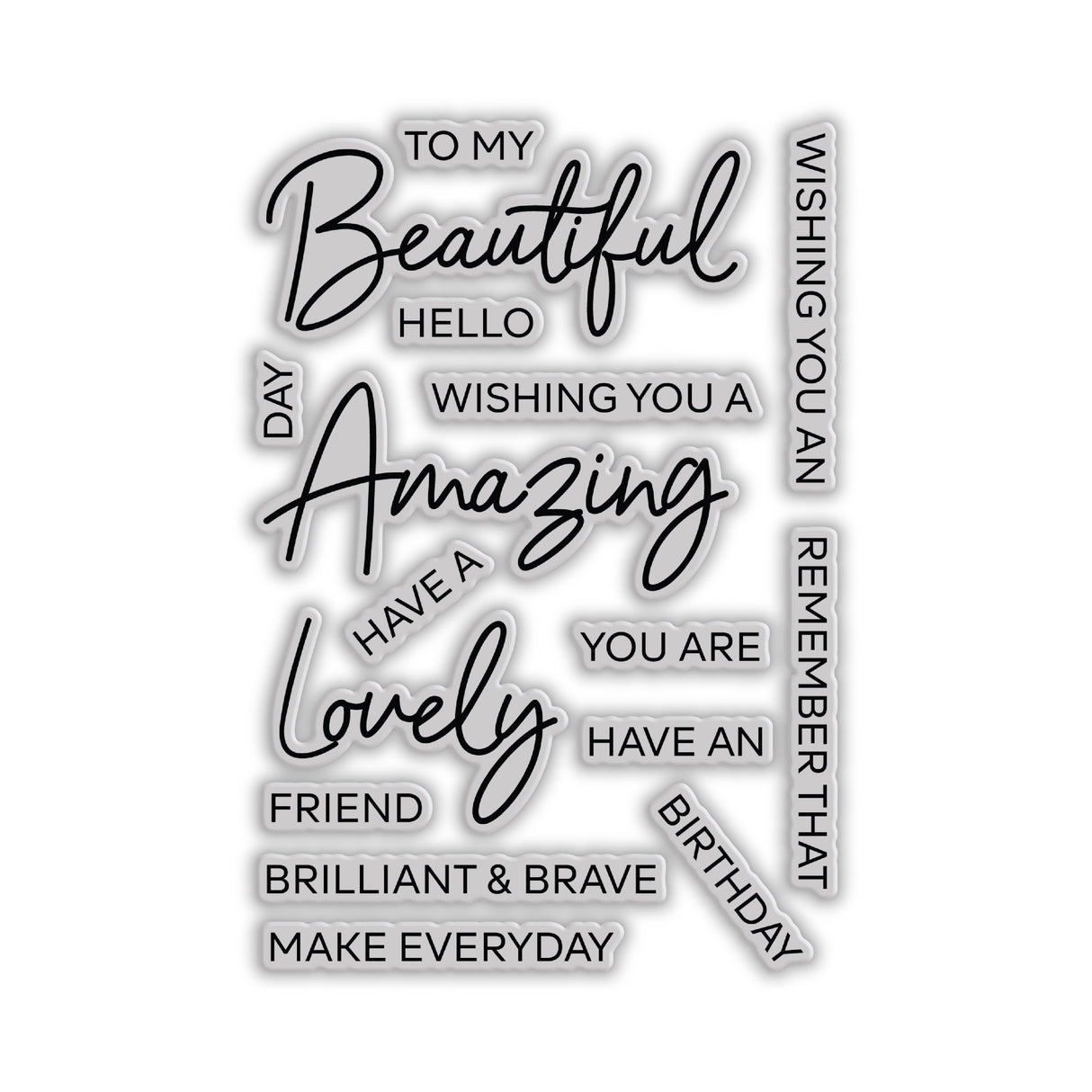 Chloe's Creative Cards Die &amp; Stamp - Erstaunlicher, schöner, lieblicher Sentiment Builder