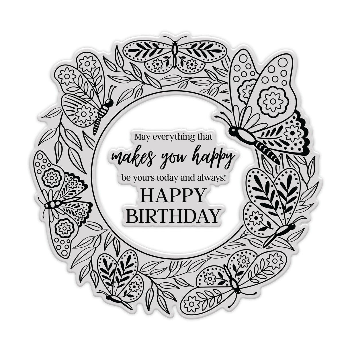 Chloes Creative Cards Die & Stamp Set - Beautiful Butterfly Frame