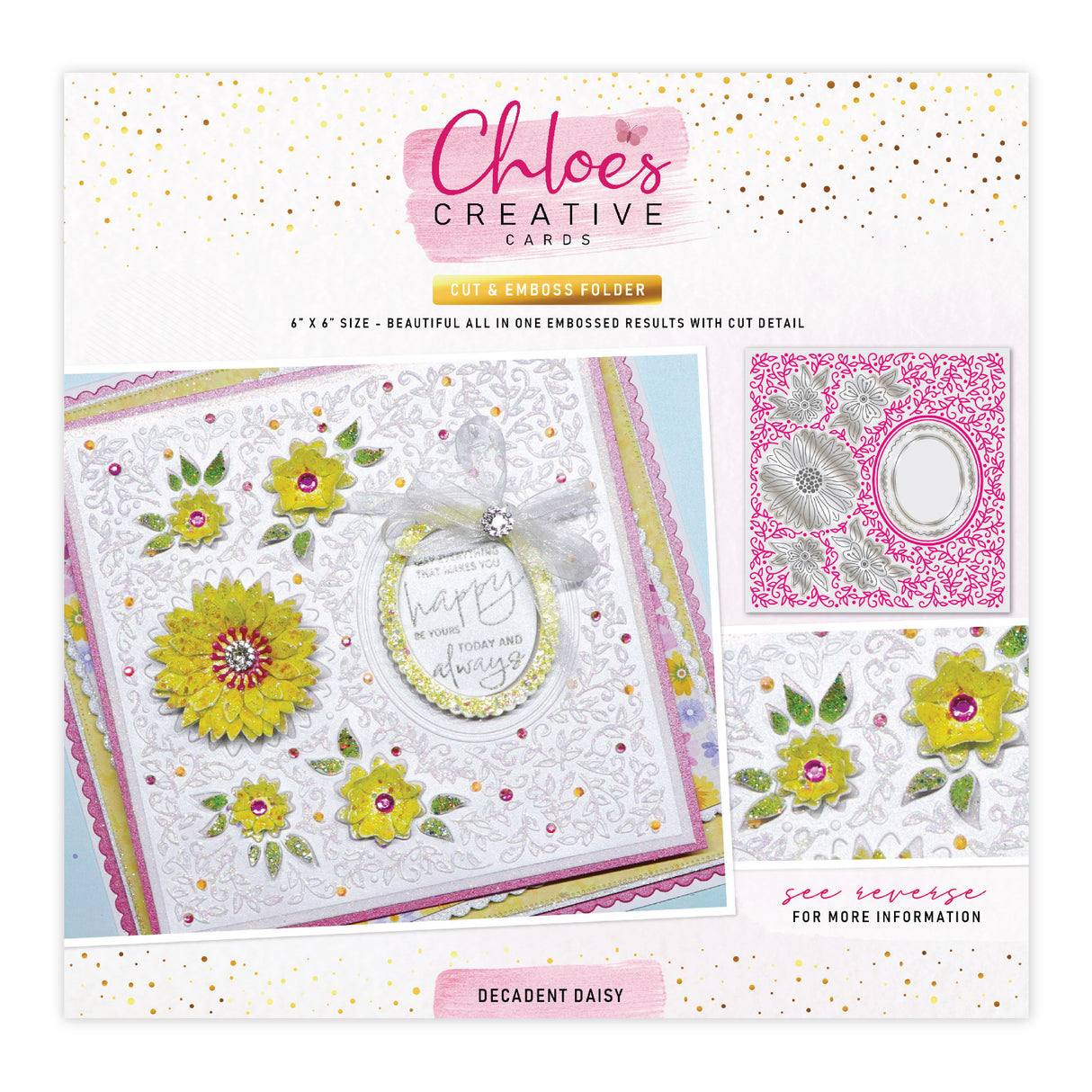 Chloe's Creative Cards Decadent Daisy 6x6 Cut & Emboss Folder