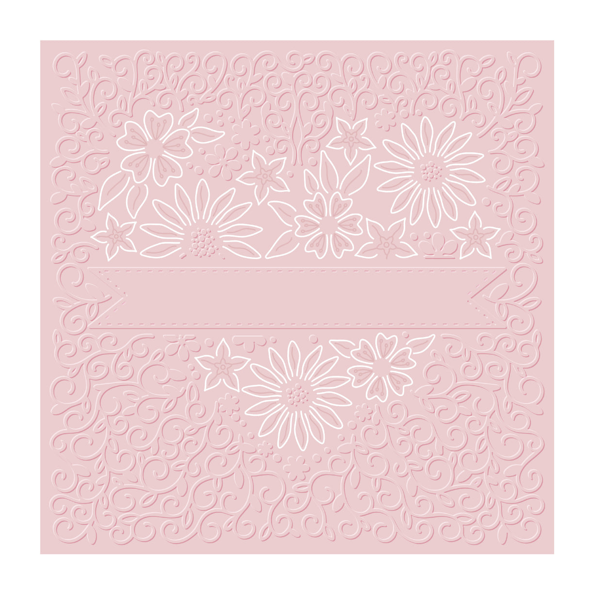 Chloe's Creative Cards Heartfelt Daisy 6x6 Cut & Emboss Folder