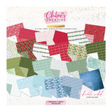 Chloe's Creative Cards 8x8 Designer Printed Paper Pad - Christmas Flowers and Foliage
