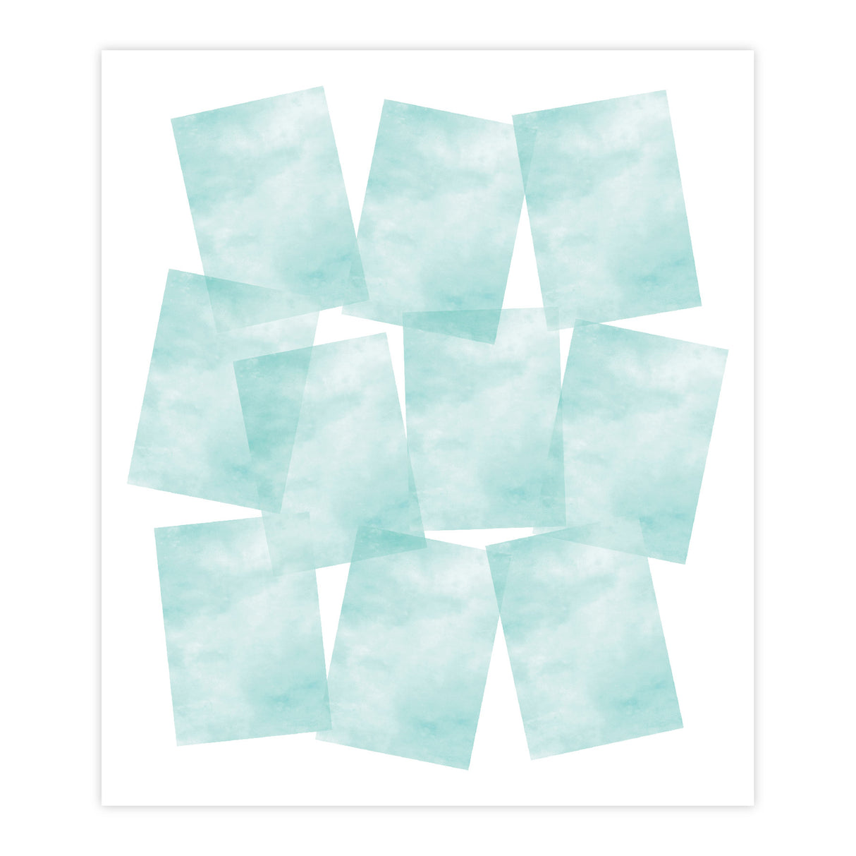 Chloes Creative Cards Designer Printed Vellum (A4) (20 Sheets) - Aquamarine Wash