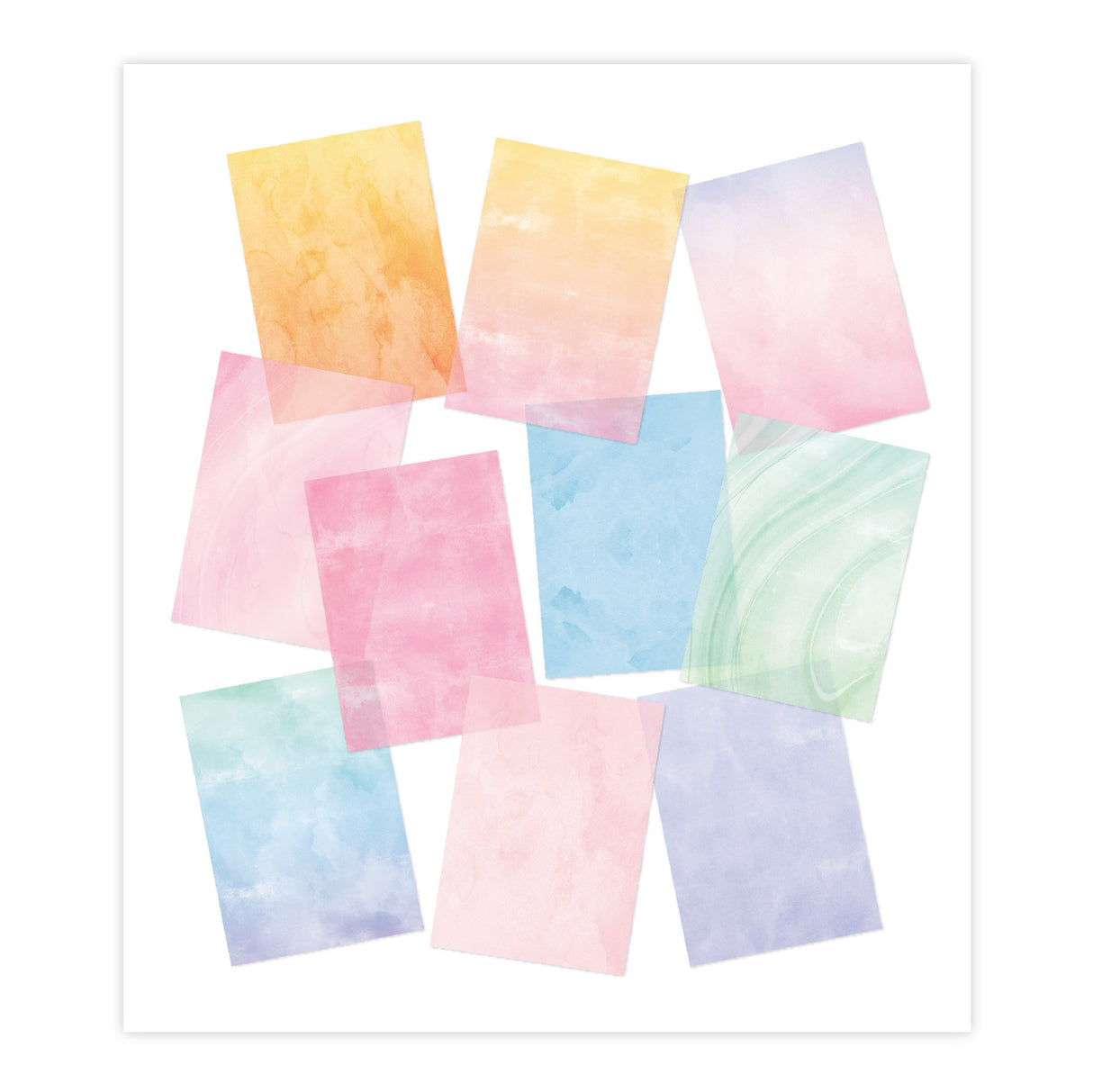 Chloes Creative Cards Designer Vellum imprimé (A4) (50 feuilles) - Délavages floraux d'été