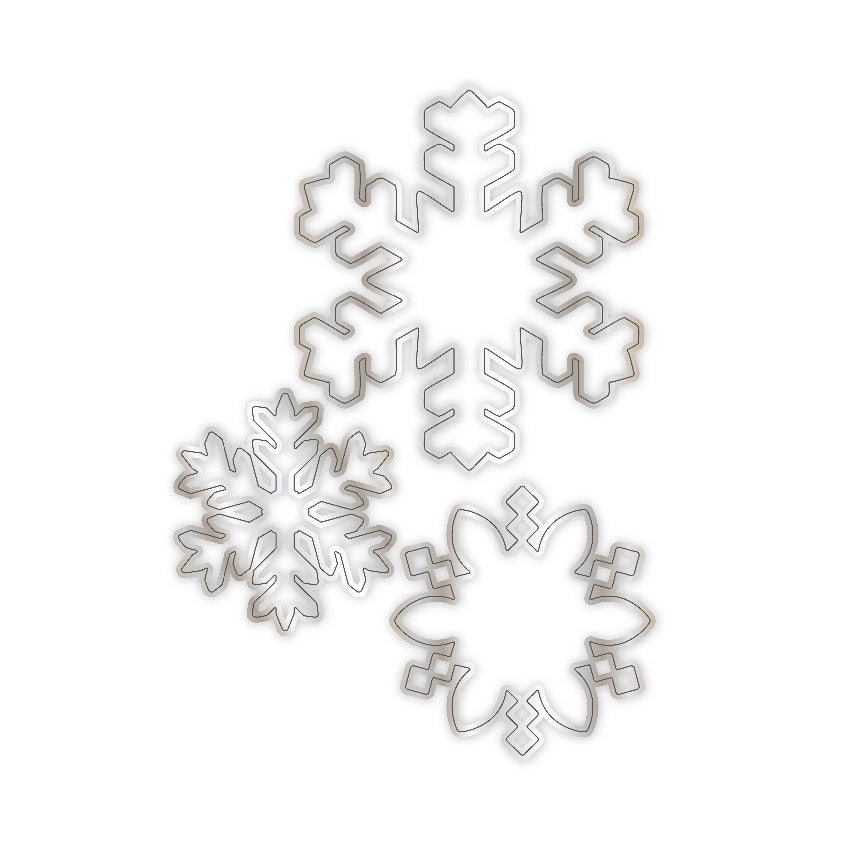 Chloe's Creative Cards 5x7 3D Embossing Folder & Metal Die Set - Crystal Snowflake