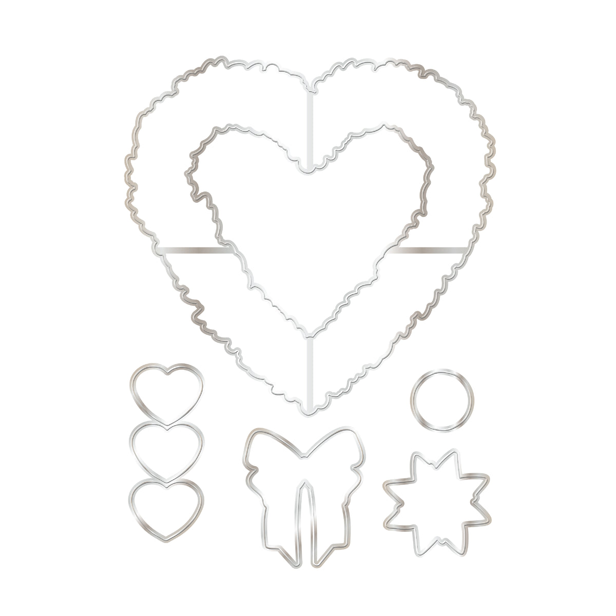 Chloe's Creative Cards Die & Stamp - Christmas Heart Wreath
