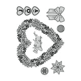 Chloe's Creative Cards Die & Stamp - Christmas Heart Wreath