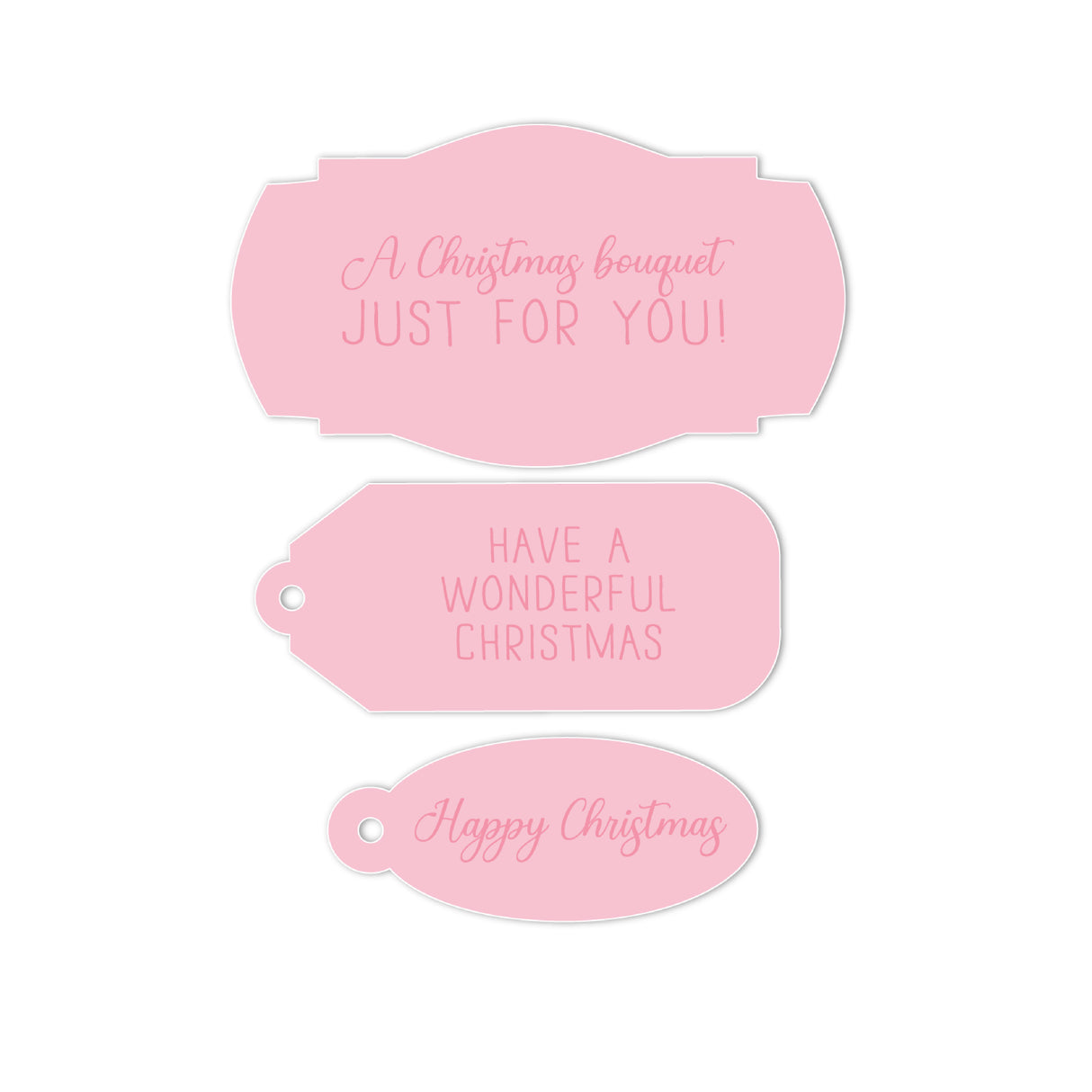 Chloe's Creative Cards Die & Stamp - Christmas Tiny Tag and Sentiments
