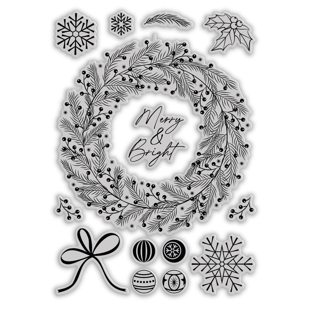 Chloe's Creative Cards Die & Stamp - Gilded Wreath