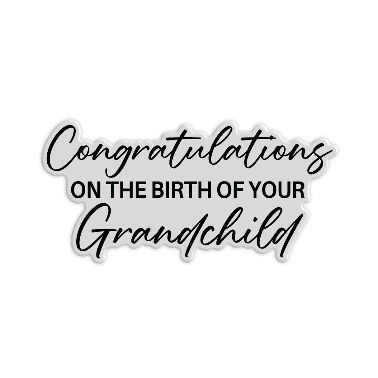 Chloe's Creative Cards Die & Stamp - Baby Collection Sentiment Grandchild