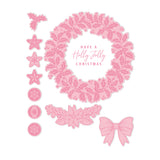 Chloe's Creative Cards Die & Stamp - Starlit Holly Wreath