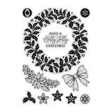 Chloe's Creative Cards Die & Stamp - Starlit Holly Wreath