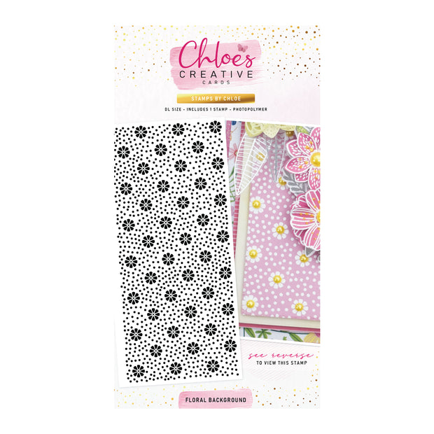 Chloes Creative Cards Photopolymer Stamp Set (DL) - Floral Background