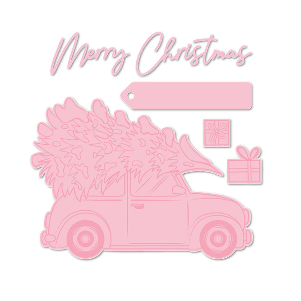 Chloes Creative Cards Die & Stamp Set - Driving Home for Christmas