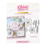 Chloe's Creative Cards Pearly Squares Dies and Flower Stamps Bundle