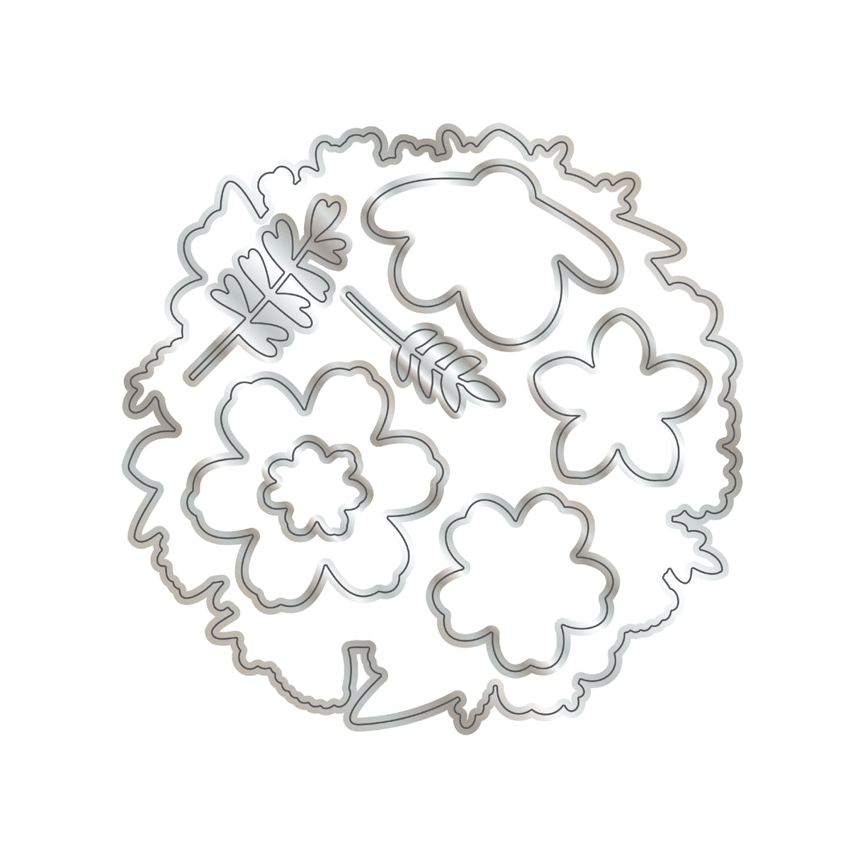 Chloes Creative Cards Die & Stamp Set - Fabulous Floral Frame