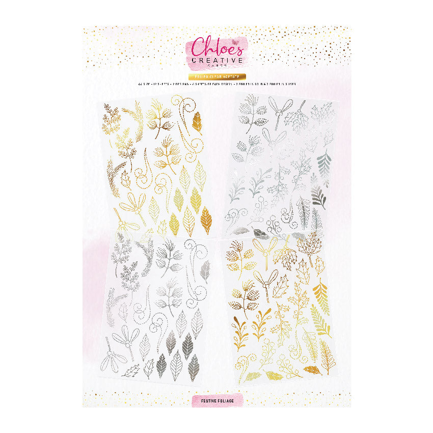 Cartes créatives en acétate métallisé de Chloé - Feuillage festif