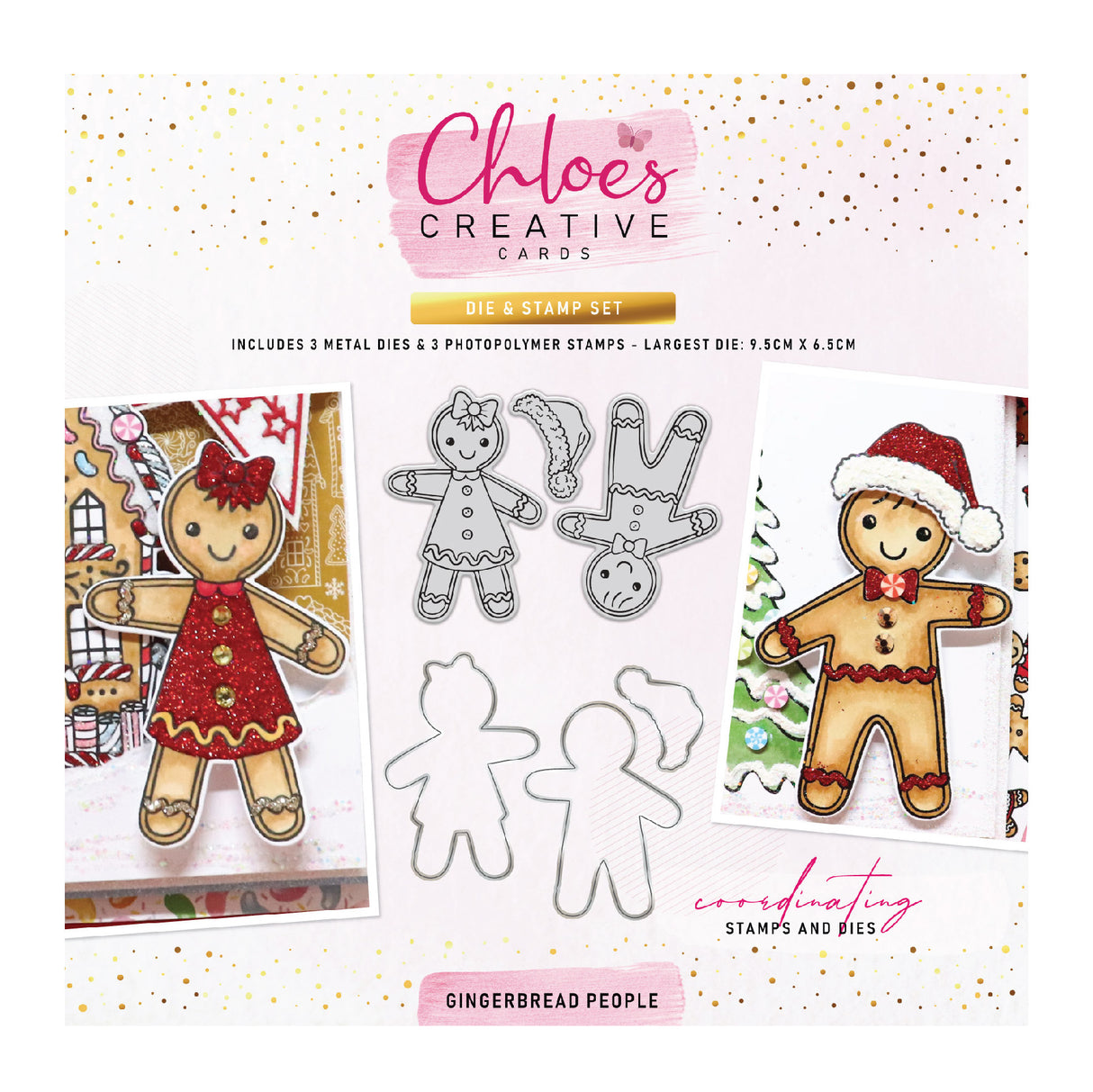 Chloes Creative Cards Die & Stamp Set - Gingerbread People