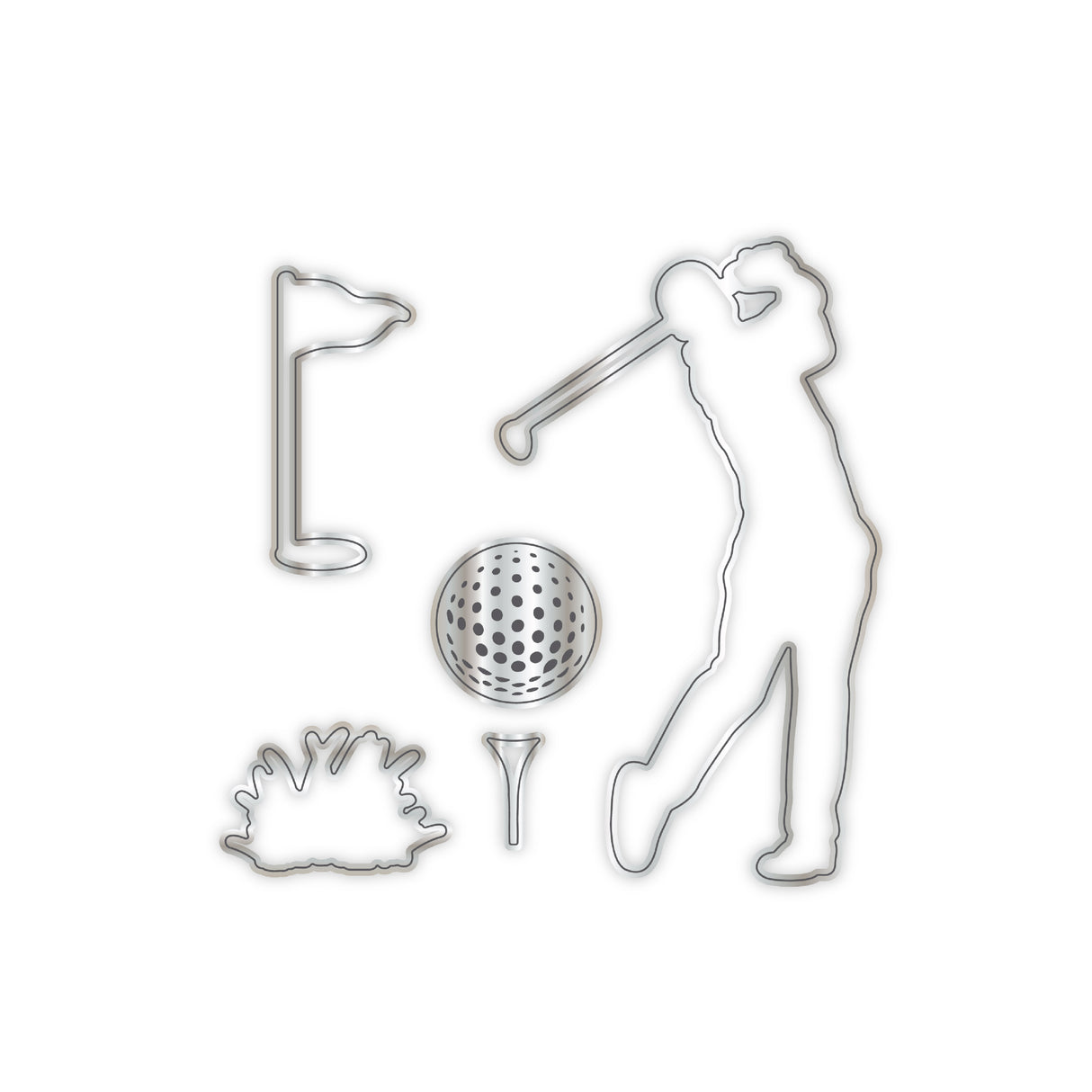 Chloe's Creative Cards Die & Stamp - Golf