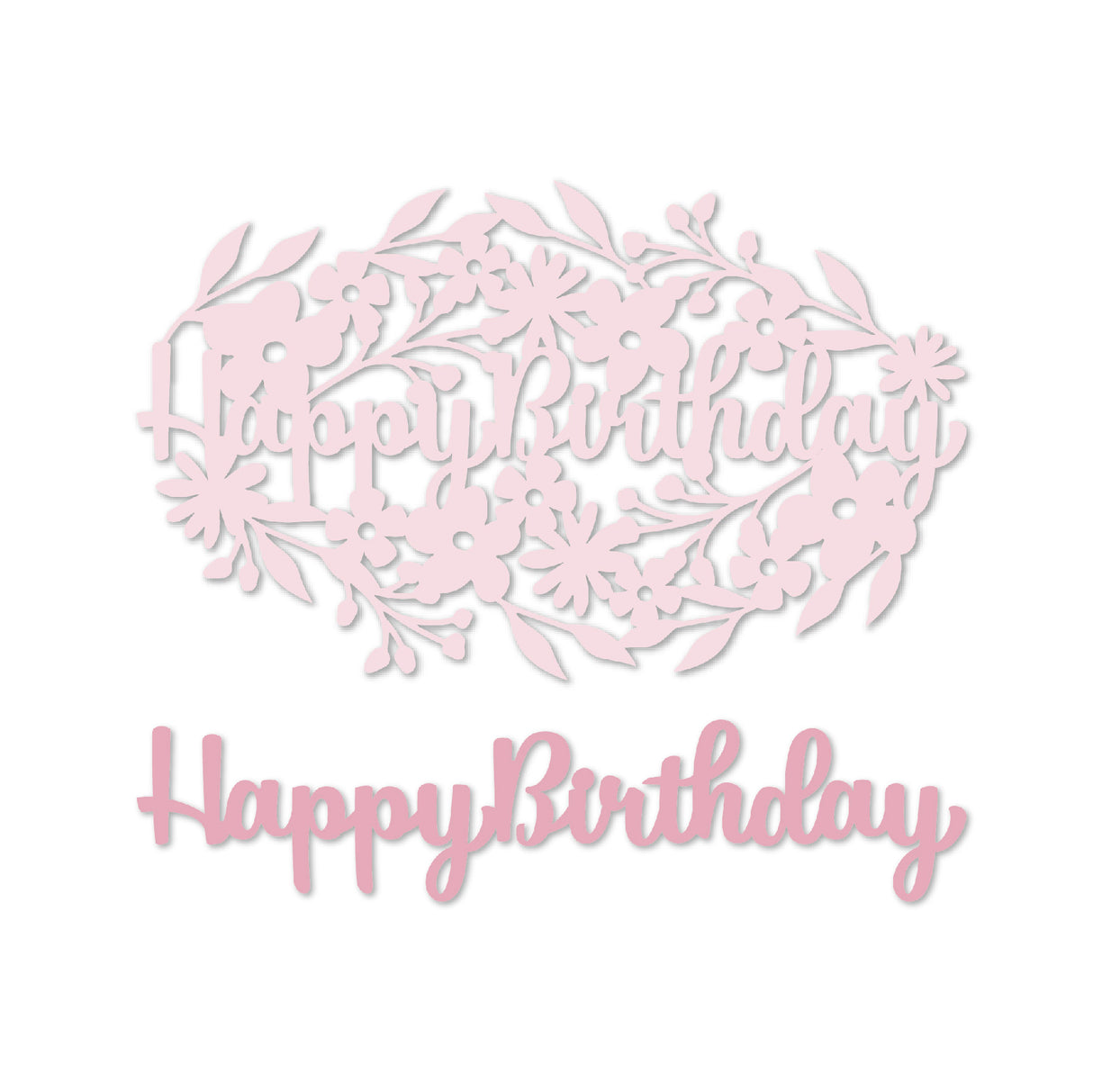 Chloes Creative Cards Metal Die Set - Floral Happy Birthday