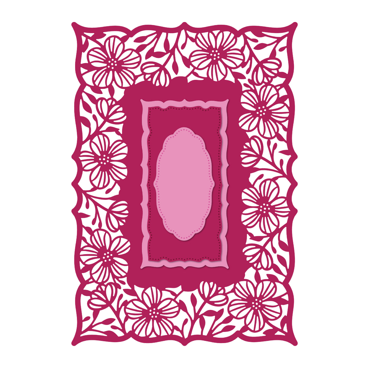 Chloe's Creative Cards Metal Die Set - 5x7 Exquisite Lace Rectangle