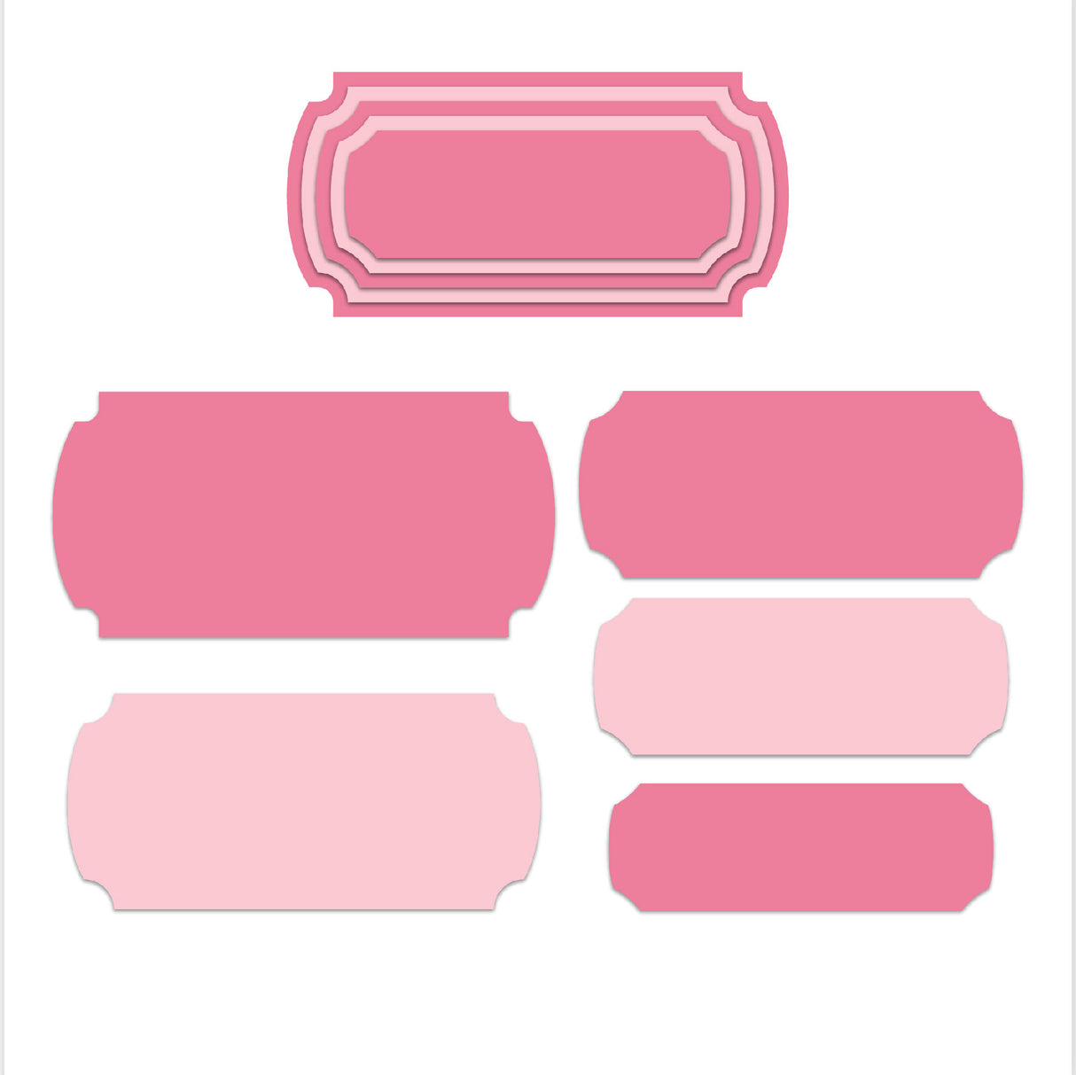 Chloes Creative Cards Metal Die Set - Rectangle Sentiment Plaque