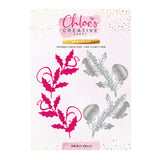 Chloe's Creative Cards Metal Die Set – Swirly Holly