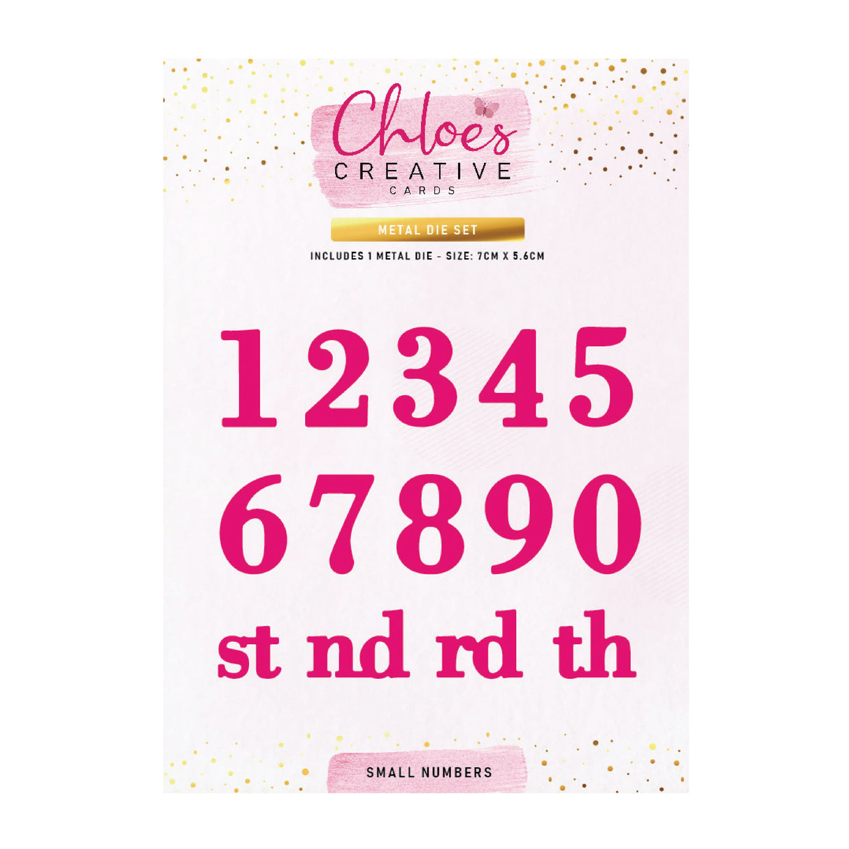 Chloe's Creative Cards Metal Die Set - Small Numbers