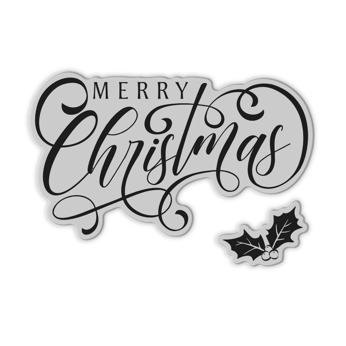 Chloe's Creative Cards Photopolymer Stamp Set (A7) - Merry Christmas & Holly