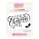 Chloe's Creative Cards Photopolymer Stamp Set (A7) - Merry Christmas & Holly