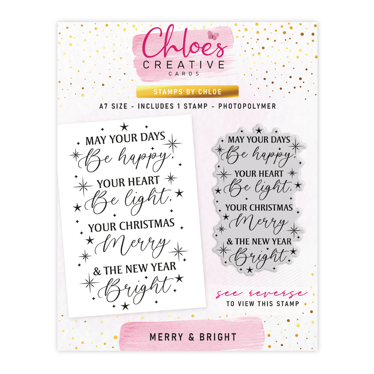 Chloe's Creative Cards Photopolymer Stamp Set (A7) - Merry and Bright