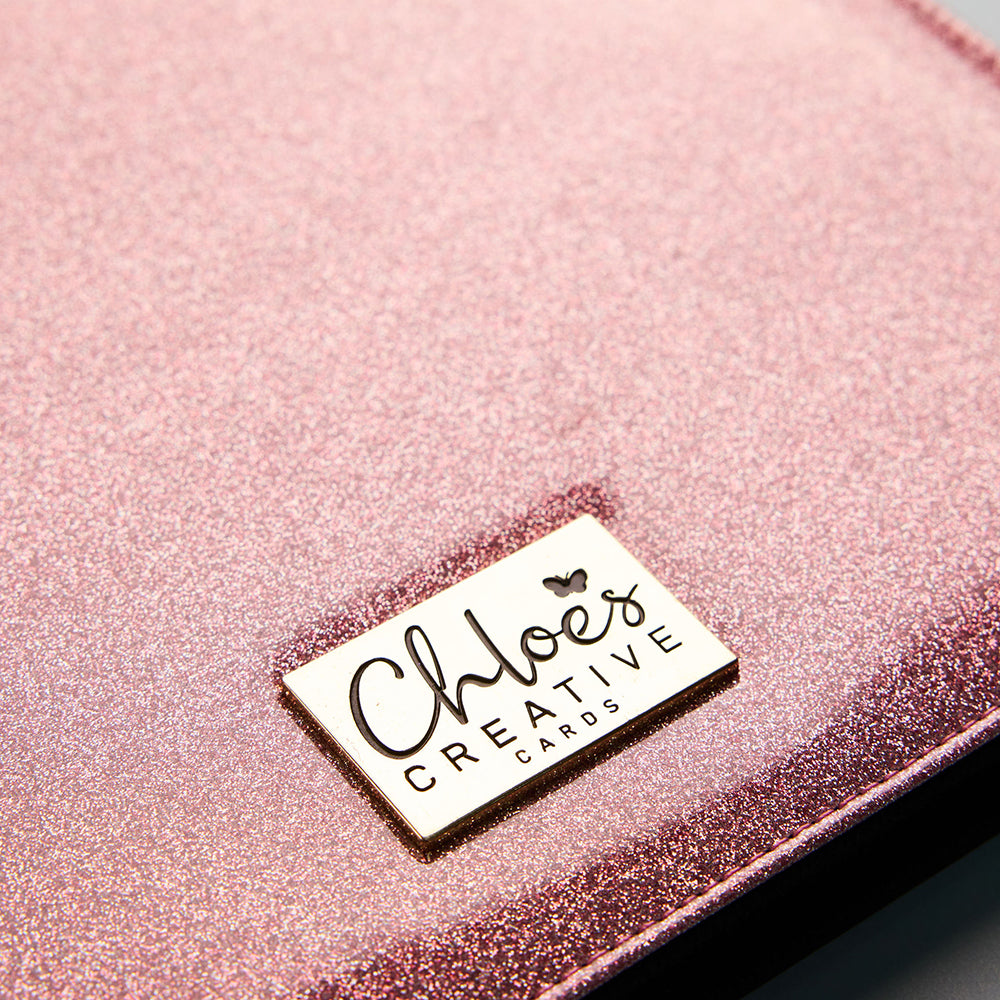 Chloes Creative Cards Pink Glitter Luxury Storage Binder Bundle