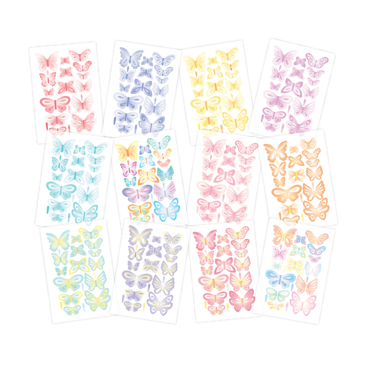 Chloe's Creative Cards Designer Printed Vellum Pad (4.5" x 6.5") - Tiny Butterfly Embellishments